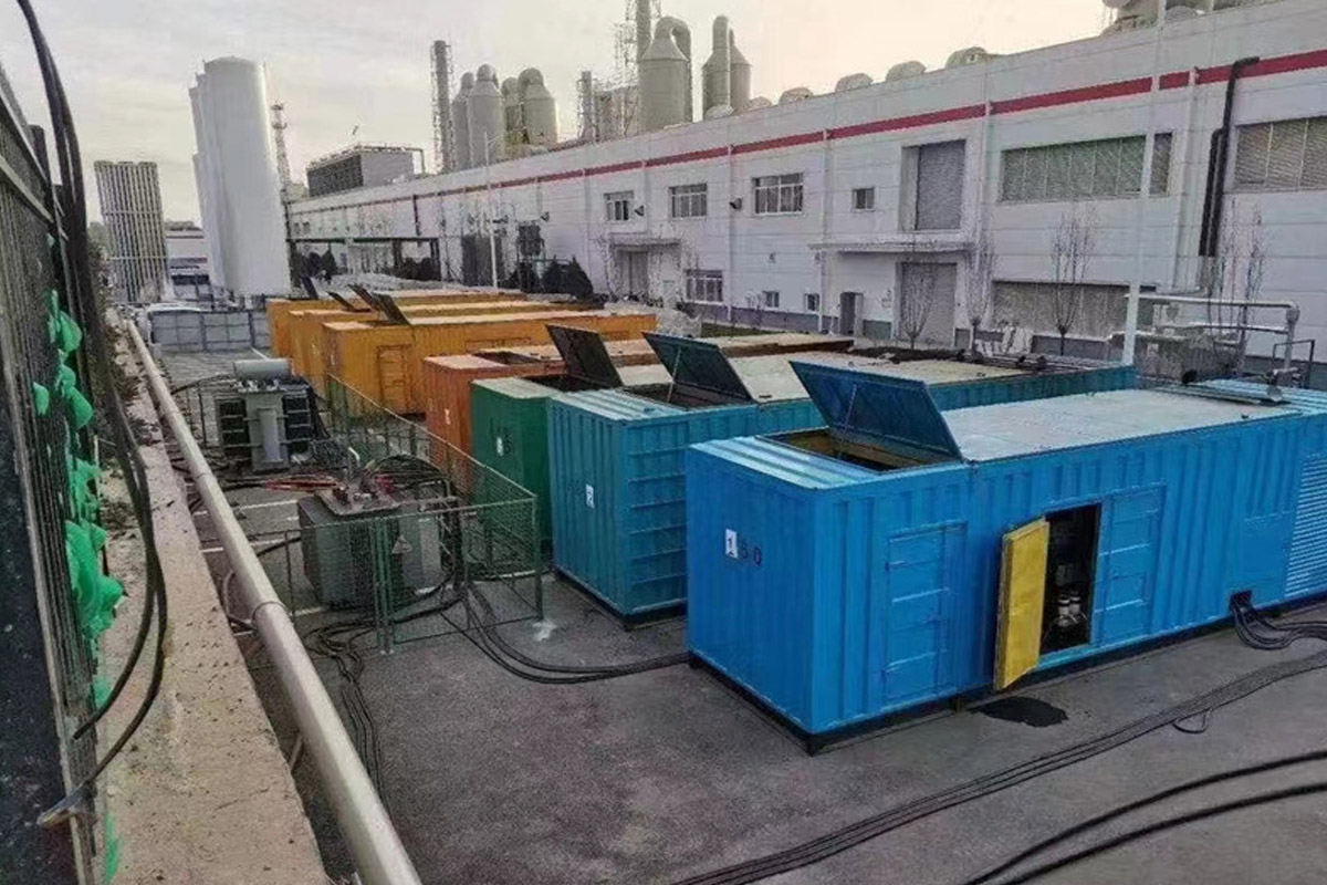 吉木萨尔发电机租赁施工现场